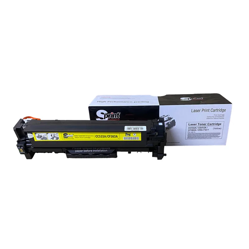 S Print CC532A / CE412A / CF382A / CRG-718 Yellow Toner