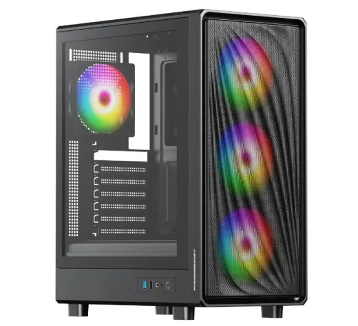 Powerboost PBA5065B 650W 80+BRONZE 4X12CM Fan ARGB USB 3.0 Mid-T Gaming ATX Kasa