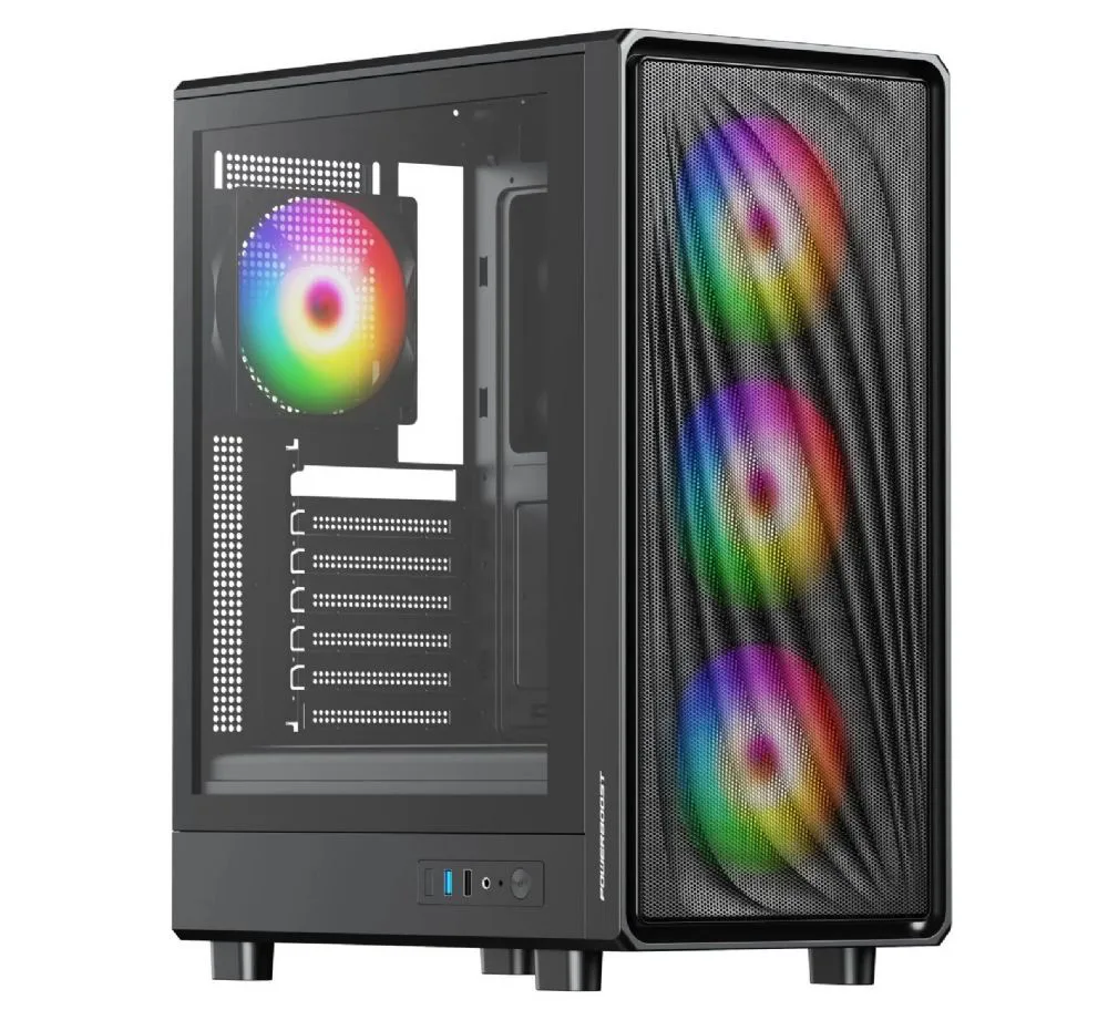 Powerboost PBA5065B 650W 80+BRONZE 4X12CM Fan ARGB USB 3.0 Mid-T Gaming ATX Kasa