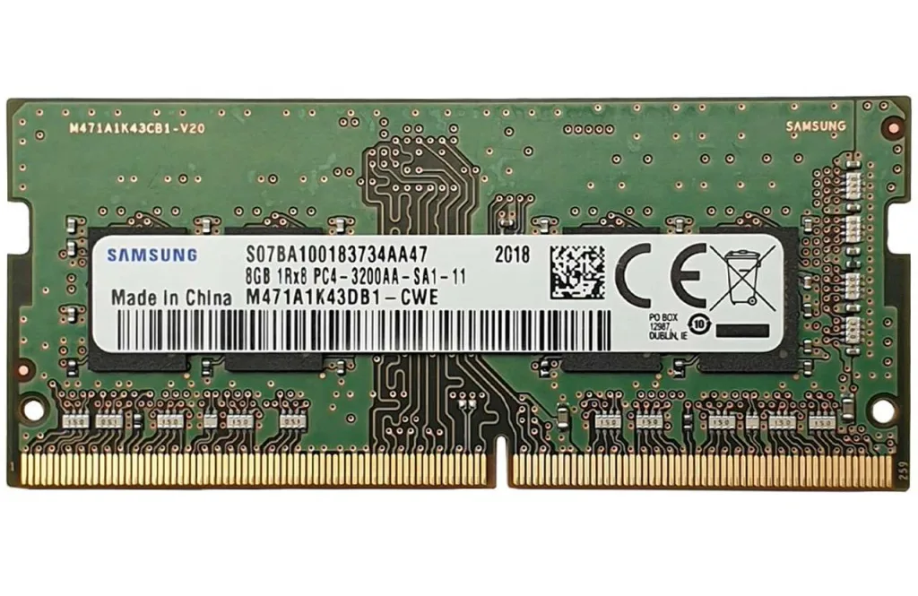 Samsung 8GB DDR4 3200MHz 1.2V Sodimm Kutusuz (M471A1K43DB1-CWE)