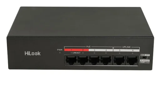 Hikvision-Hilook NS-0106MP-35(O-STD) 4 × 10/100 Mbps POE RJ45 Port And 2×10/100 Mbps RJ45 35W