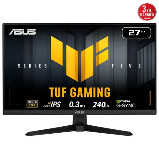 ASUS 27 inç VG279QM5A 0.3MS 240HZ IPS Full HD DP/2XHDMI Gaming Monitör