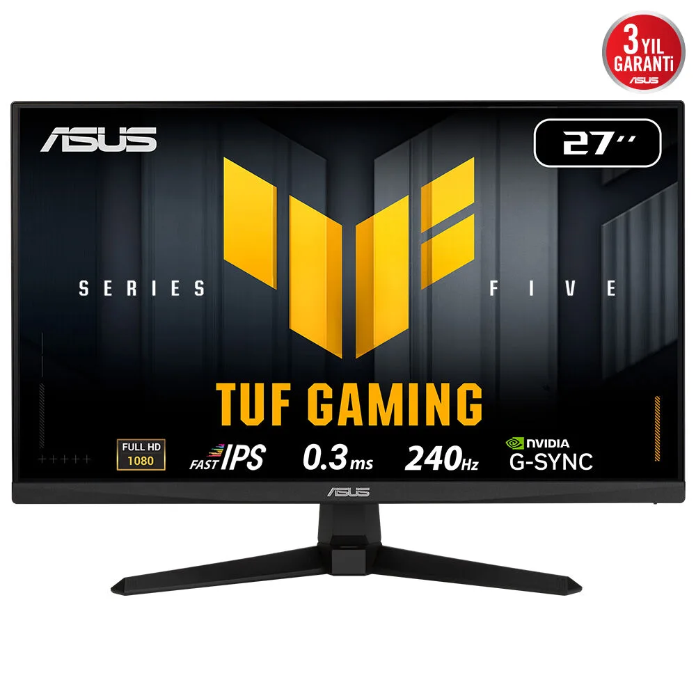 ASUS 27 inç VG279QM5A 0.3MS 240HZ IPS Full HD DP/2XHDMI Gaming Monitör