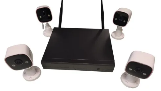 Apronx BS420 4 Kanal NVR + 3MP 4 Kamera Full Color Mik. WIFI Set