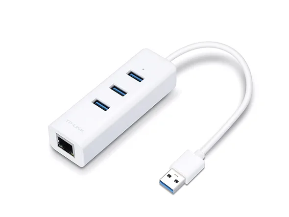TP-Link UE330 USB3.0 3PORT + 1 Port Gigabit AĞ Adaptörü İkisi Bir Arada