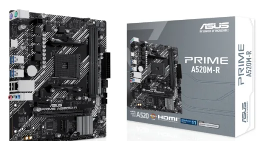ASUS Prime A520M-R AM4 DDR4 Ses GLAN HDMI SATA3 USB2.0 MATX Anakart
