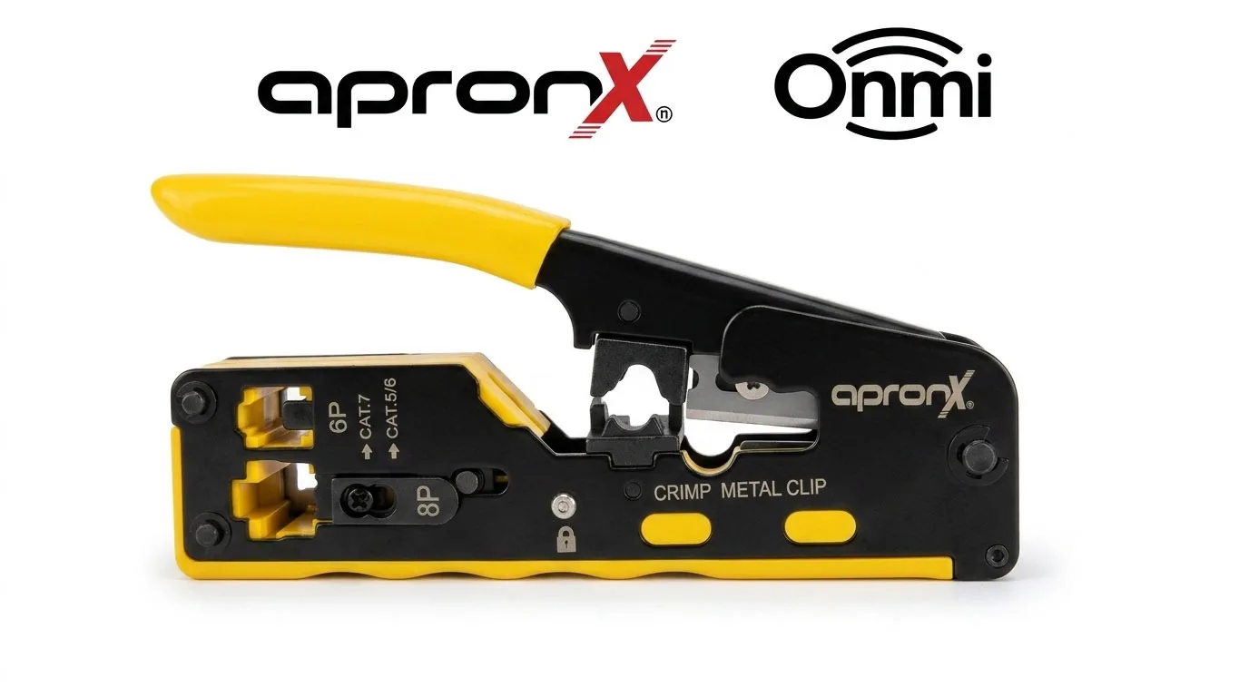 Apronx APX-CR45 RJ45 Pense Seti (2 Yedek Bıçaklı) CAT5/CAT6/CAT7 Yeni Nesil Pense