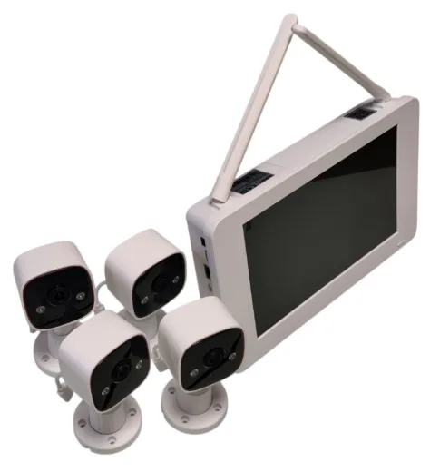 Apronx BSM400 4 Kanal NVR + 3MP 4 Kamera Full Color Mik. + 10 inç LCD WIFI Set