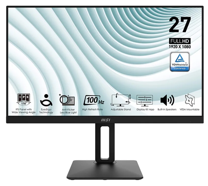 MSI PRO MP271AP 27 inç 1920X1080 (FHD) IPS 2X2W 100HZ 1MS Pivot - Yükseklik Ayarlanabilir