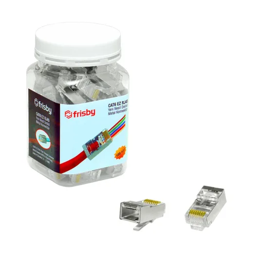 Frisby FNW-RJ4532N CAT6 Metal FTP Yeni Nesil Delikli JACK(100 Lük)
