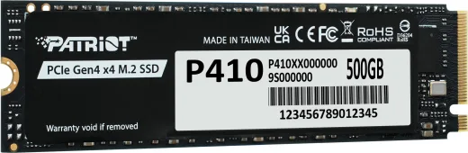 Patriot P410 500GB 5000/2300MB/S PCIE GEN4 X4 NVME 1.4 M.2 SSD Disk (P410P500GM28H)