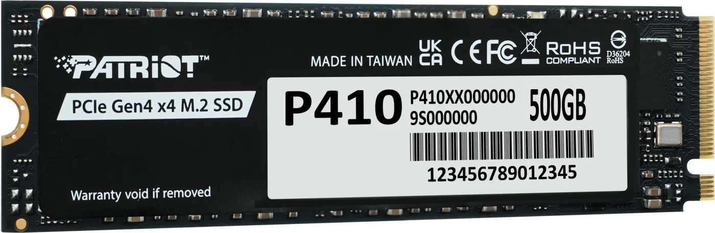 Patriot P410 500GB 5000/2300MB/S PCIE GEN4 X4 NVME 1.4 M.2 SSD Disk (P410P500GM28H)