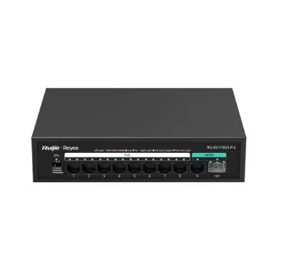 Ruijie Reyee RG-ES110GS-P-L 9 Port Gigabit 8XPOE 120W +1XSFP Yönetilemez 120W Switch