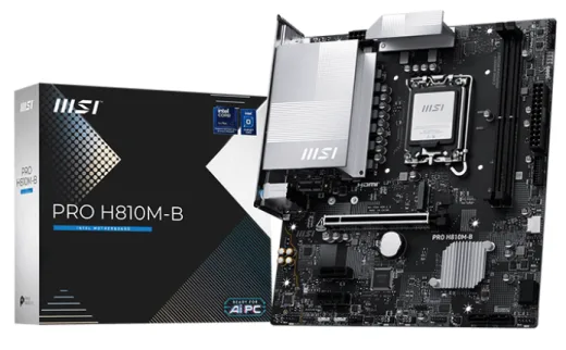 MSI PRO H810M-B 1851P DDR5 Ses GLAN DP/HDMI/USB SATA3 USB3.2 MATX