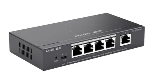 Ruijie-Reyee RG-ES205GC 4XGIGABIT-1XGIGABIT Uplink Yönetılebılır Network Switch