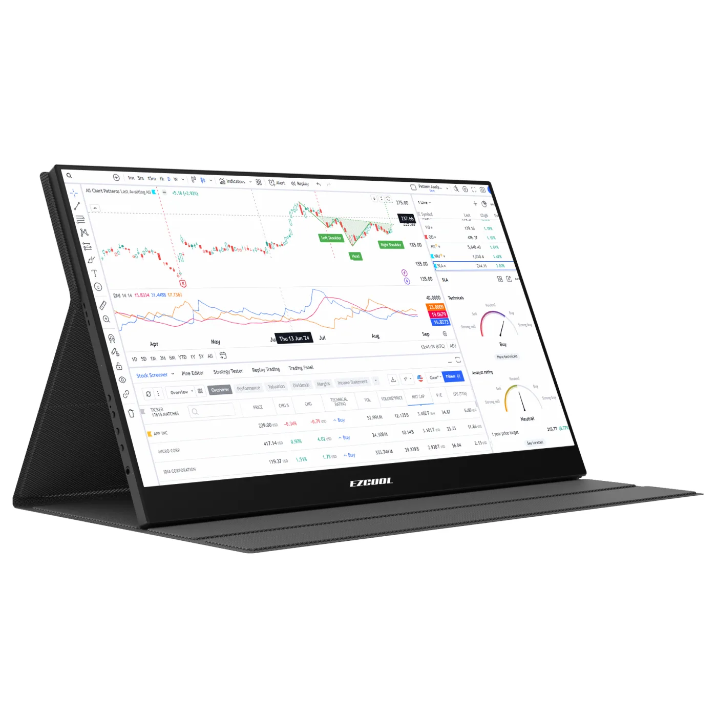 Ezcool Lite E15T 15.6 inç Dokunmatik 4MS 60HZ FHD Taşınabılır Vesa Monitör (Sifir Ölü Piksel