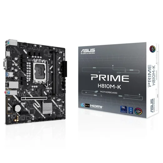 ASUS Prime H810M-K 1851P DDR5 Ses GLAN HDMI/VGA SATA3 USB3.2 MATX