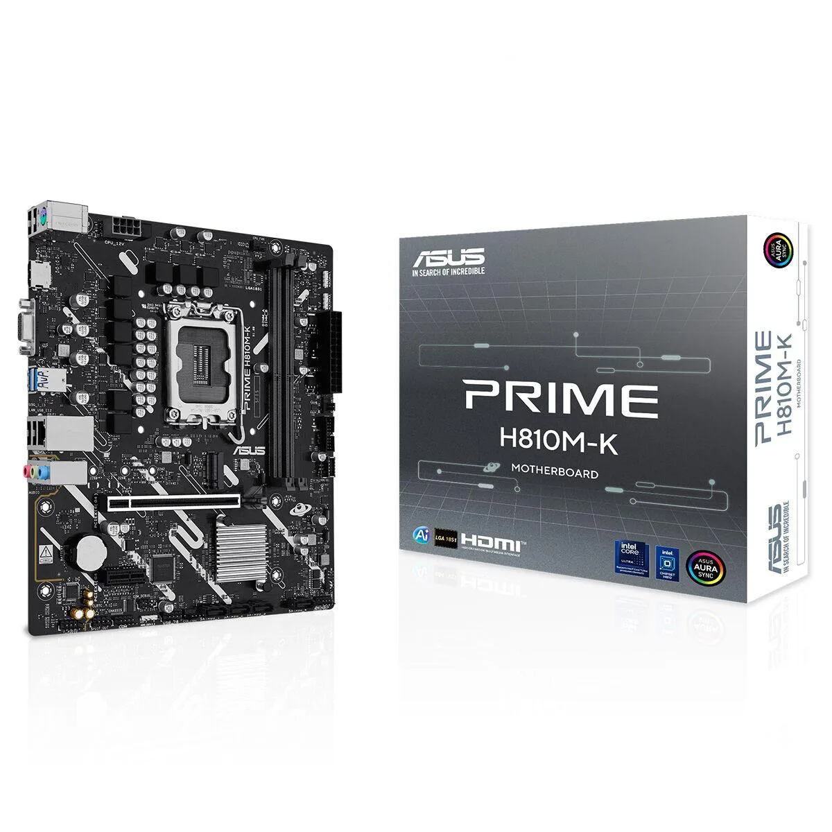 ASUS Prime H810M-K 1851P DDR5 Ses GLAN HDMI/VGA SATA3 USB3.2 MATX
