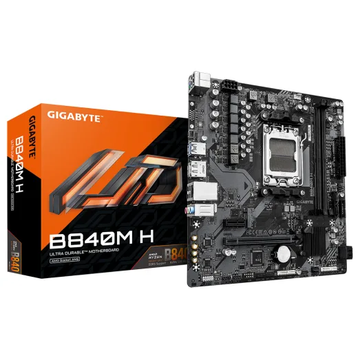 Gigabyte B840M-H AM5 DDR5 Ses GLAN DP/HDMI SATA3 USB3.2 MATX Anakart