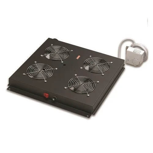 Ager Dikili Tip 4LÜ Termostatli Siyah Fan Modülü VG-F4T-A-S1