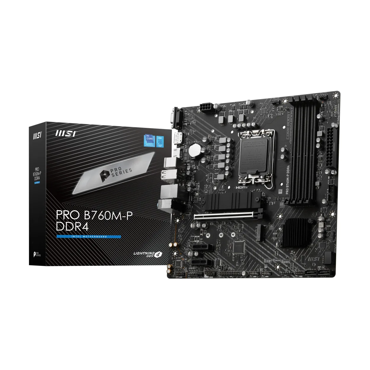 MSI PRO B760M-P DDR4 4800(OC) DDR4 HDMI DP M.2 ATX 1700P