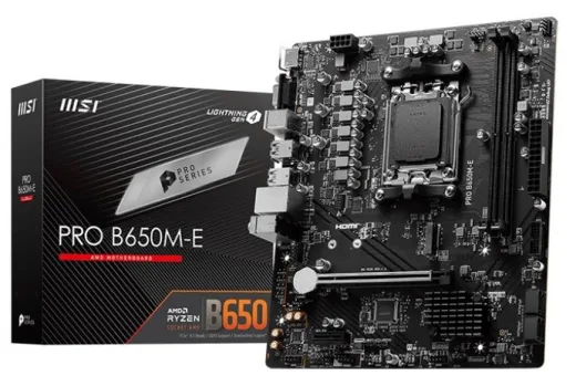 MSI PRO B650M-E AM5 DDR5 Ses GLAN HDMI/VGA SATA3 USB3.2 MATX Anakart
