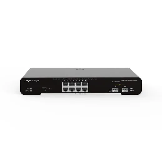 Ruijie Reyee RG-NBS3100-8GT2SFP-P 8 Port Gigabit +2XSFP POE 125W Yönetilebilir