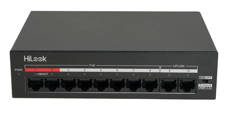 Hikvision-Hilook NS-0110MP-60 8 × 10/100 Mbps POE RJ45 Port VE 2 × 10/100 Mbps RJ45 Port 60 Watt