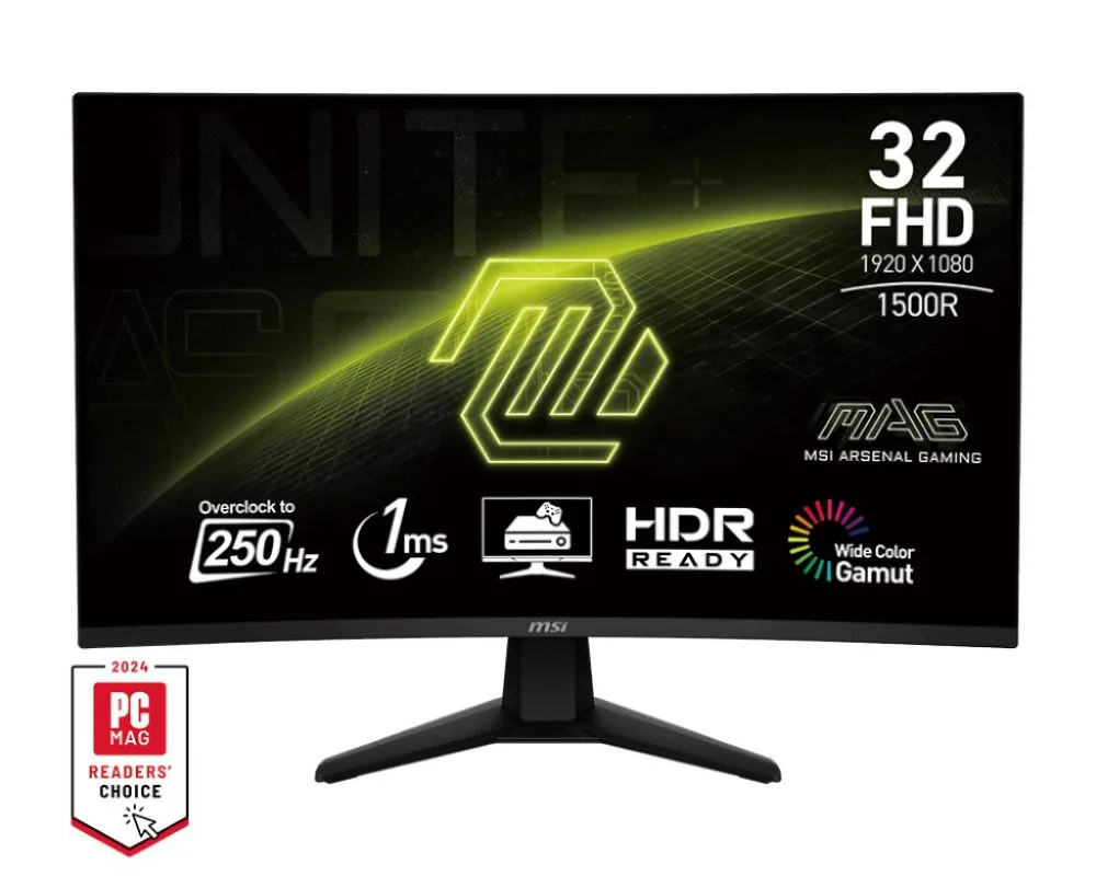 MSI Mag 32C6X 31.5 inç 1MS 250HZ FHD Curve 1500R VA Adaptive-SYNC Gaming Monitör