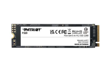 Patriot P320 256GB 2200/1200MB/S NVME M.2 2280 SSD Disk (P320P256GM28)