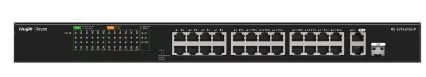 Ruijie Reyee RG-ES126FGS-P 24 Port 10/100 POE 180W +2XGIGABIT +1COMBO Yönetilemez Switch