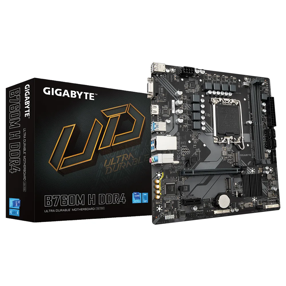 Gigabyte B760M-H-DDR4 1700P DDR4 Ses GLAN HDMI/D-Sub SATA3 USB3.2 MATX