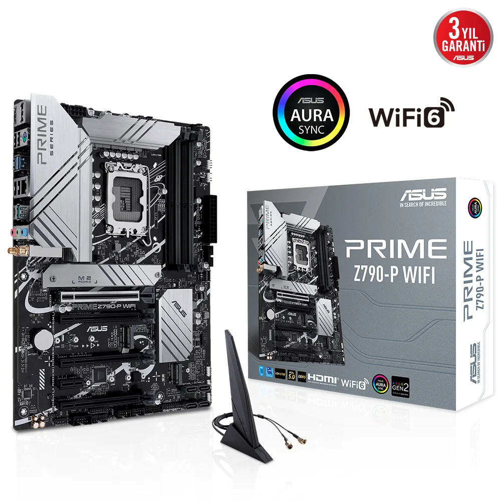 ASUS Prime Z790-P WIFI 1700P DDR5 Ses GLAN DP/HDMI SATA3 USB3.2 ATX Anakart