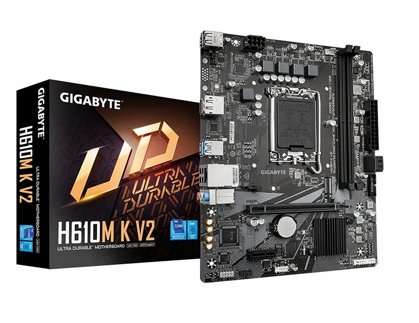 Gigabyte H610M-K-V2 1700P DDR5 Ses GLAN DP/HDMI SATA3 USB3.2 MATX Anakart