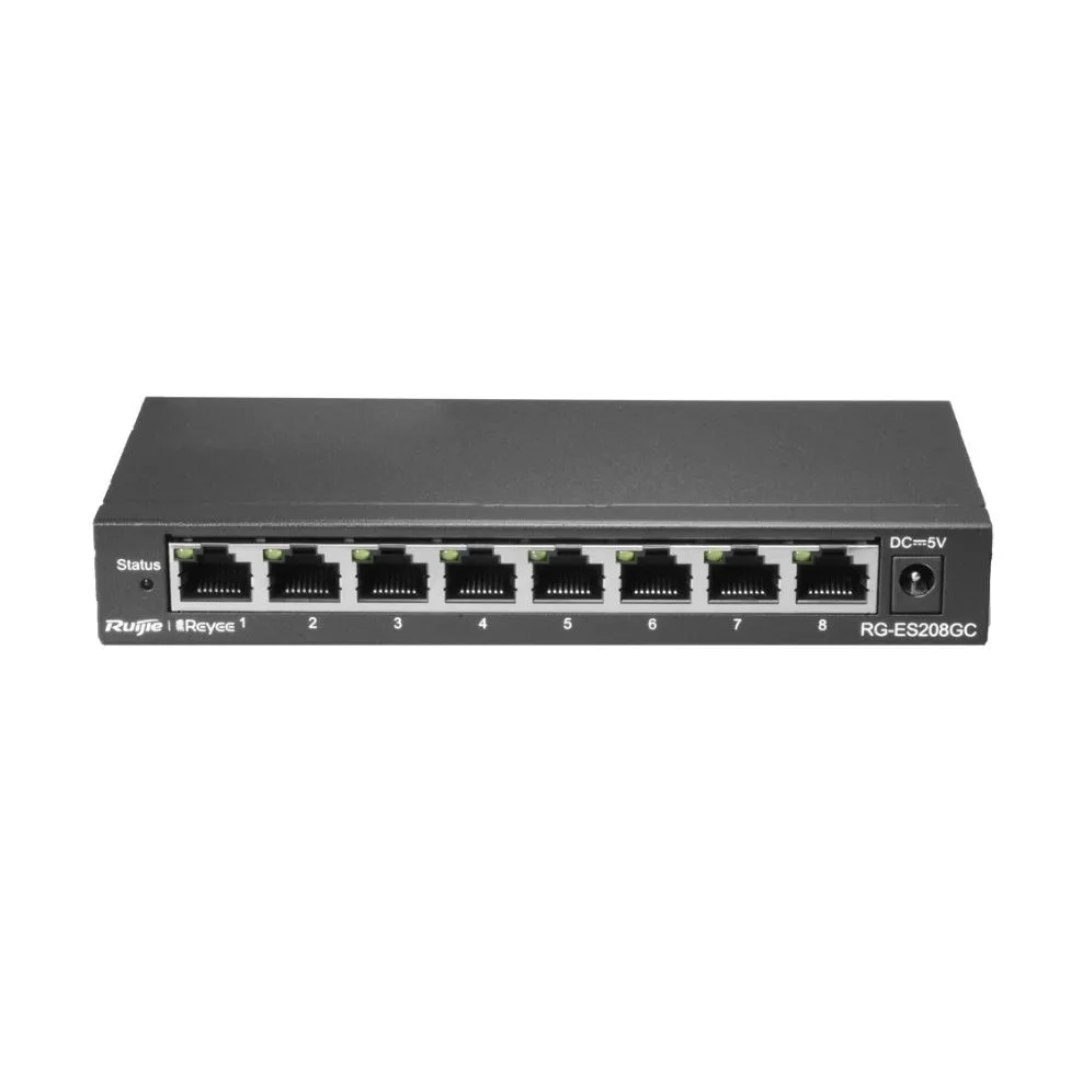 Ruijie Reyee RG-ES208GC 8 Port 10/100/1000 Yönetilebilir Gigabit Switch