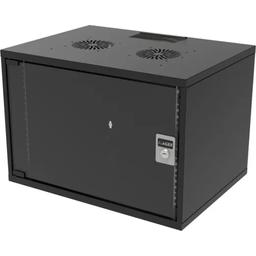 Ager 12U 540X400MM Duvar Tipi Siyah Kabinet Soho AG-SH12U5440S1