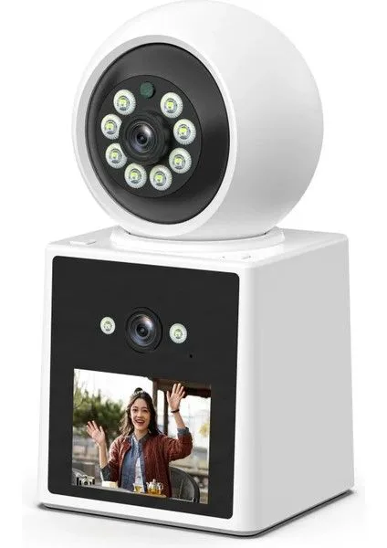 Apronx BN120 4MP 2.4 inç LCD (WIFI) İki Yönlü Görüntülü Sohbet Sdli Bebek Güvenlik Kamerası