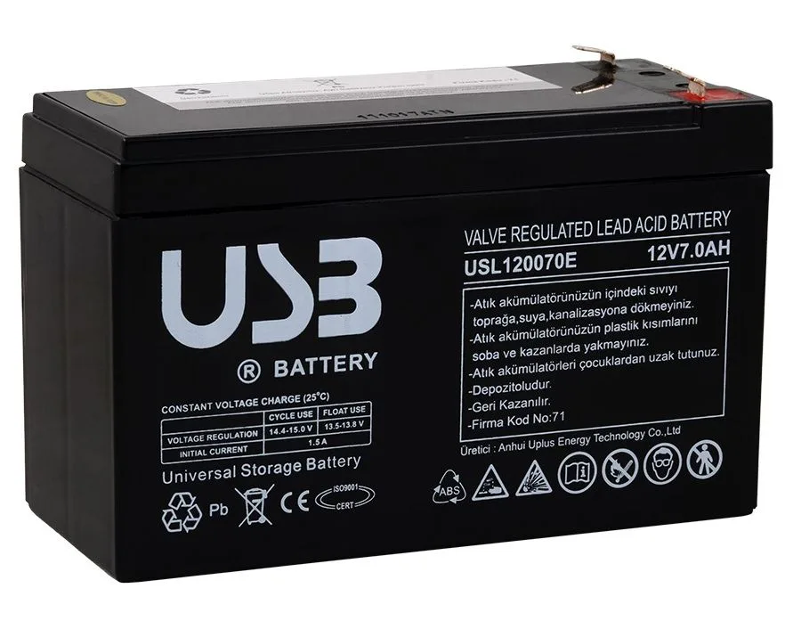 USB USL120070-2 12V 7A Kuru Akü