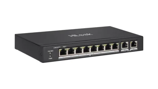Hikvision-Hilook NS-0310P-60(O-STD) 8X100 Mbps POE Ports, 2 X 1000 Mbps RJ45 Port 60W