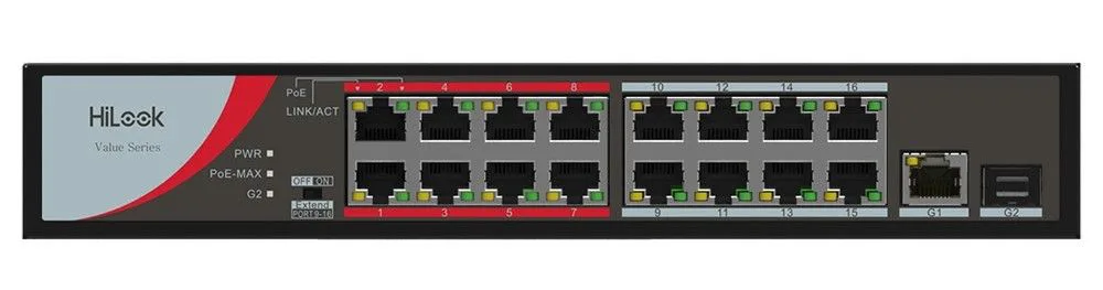 Hikvision-Hilook NS-0318P-130(B) 16 X 10/100 POE 1 X 100/1000 Uplink 1 X Fiber 130W Switch