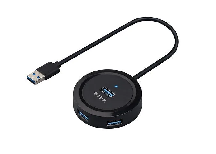 S-Link Swapp SW-U300 4 Port USB 3.0 Gri USB Hub Çoklayıcı