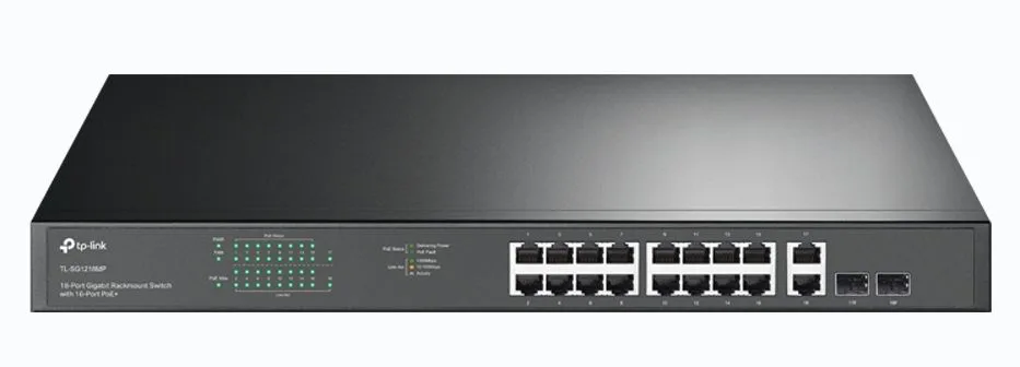 TP-Link TL-SG1218MP 18 Port 10/100/1000 16XPOE +2SFP 250W Yonetilmez Switch Hub