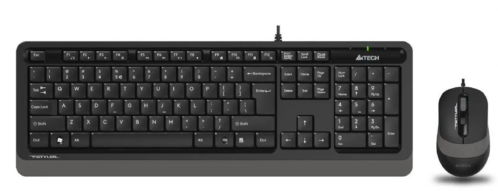 A4 Tech F1010 Q USB Gri/Siyah FN-MM KLV+Opt. Mouse 1600D