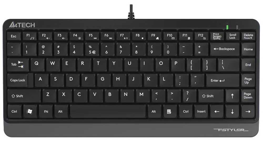 A4 Tech FK11 USB Kablolu Q Multimedia Mini Klavye Gri