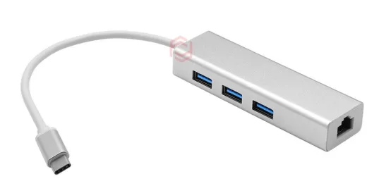 Frisby FA-7650TC USB Type-C Ethernet + 3PORT X USB3.0 Adaptör