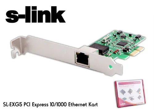S-Link SL-EXG5 10/100/1000 Pci-E Ethernet Kart