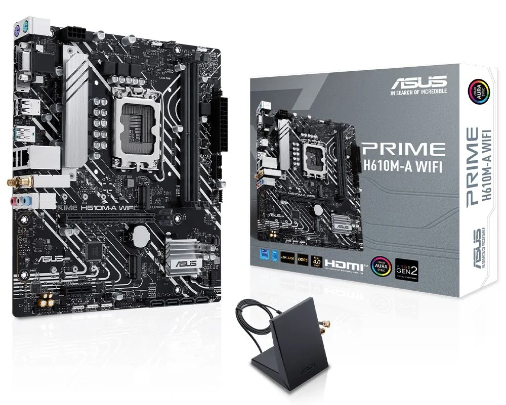 ASUS Prime H610M-A WIFI 1700P DDR5 Ses GLAN DP/HDMI/VGA SATA3 USB3.2 MATX Anakart