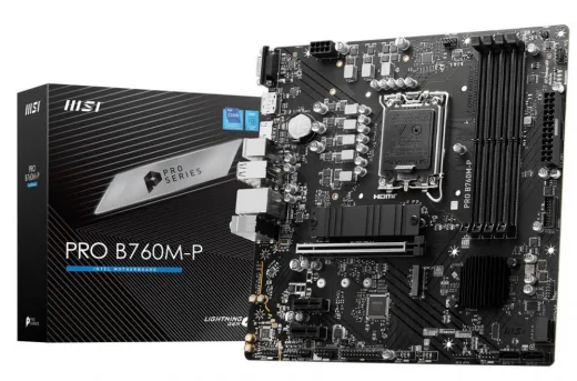 MSI PRO B760M-P Soket 1700 DDR5 Pci-E GEN4 2X M.2 USB3.2 DP HDMI Gigabit LAN Anakart
