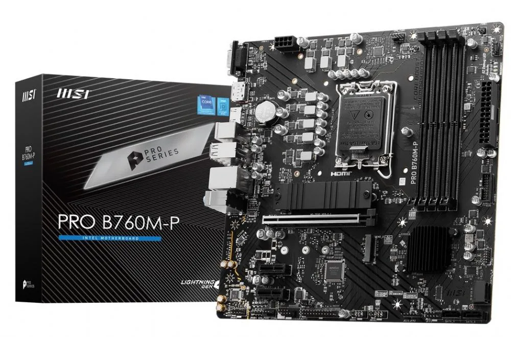MSI PRO B760M-P Soket 1700 DDR5 Pci-E GEN4 2X M.2 USB3.2 DP HDMI Gigabit LAN Anakart