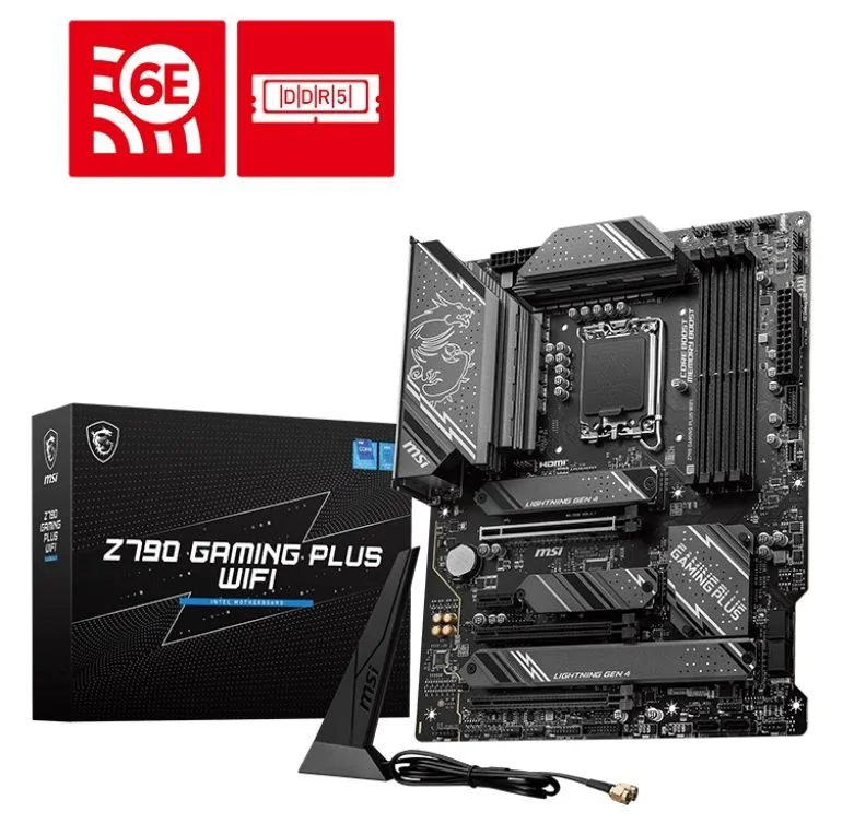 MSI Z790 Gaming Plus WIFI Soket 1700 DDR5 7200MHz(OC) Pci-E GEN5 M.2 USB3.2 DP HDMI 1X2.5G